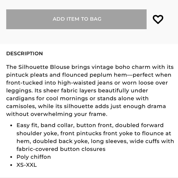 CAbi Silhouette Blouse #4912 NWOT - Picture 3 of 6